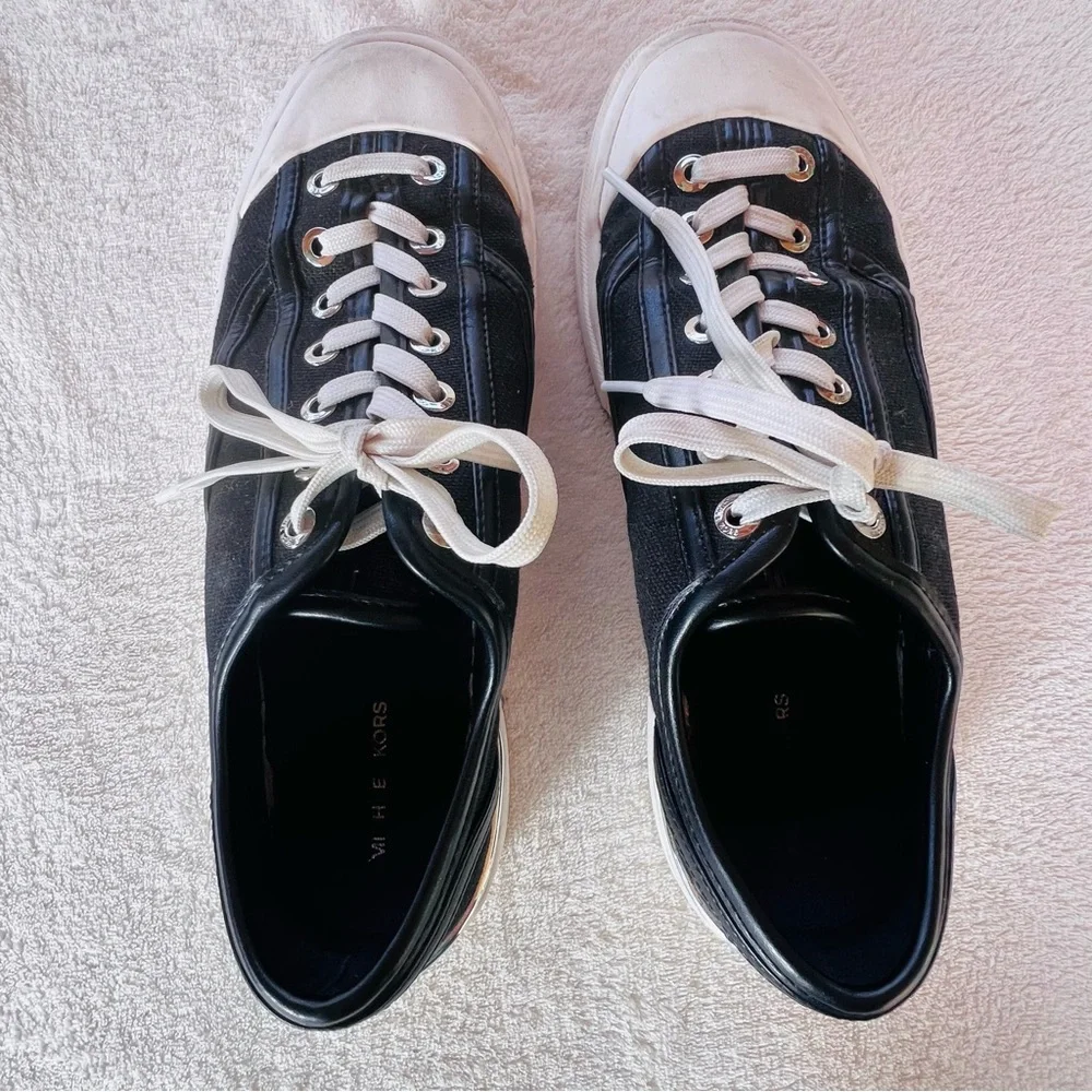 MICHAEL KORS JUDE LACE UP BLACK RETRO Y2K SNEAKERS SIZE 7.5